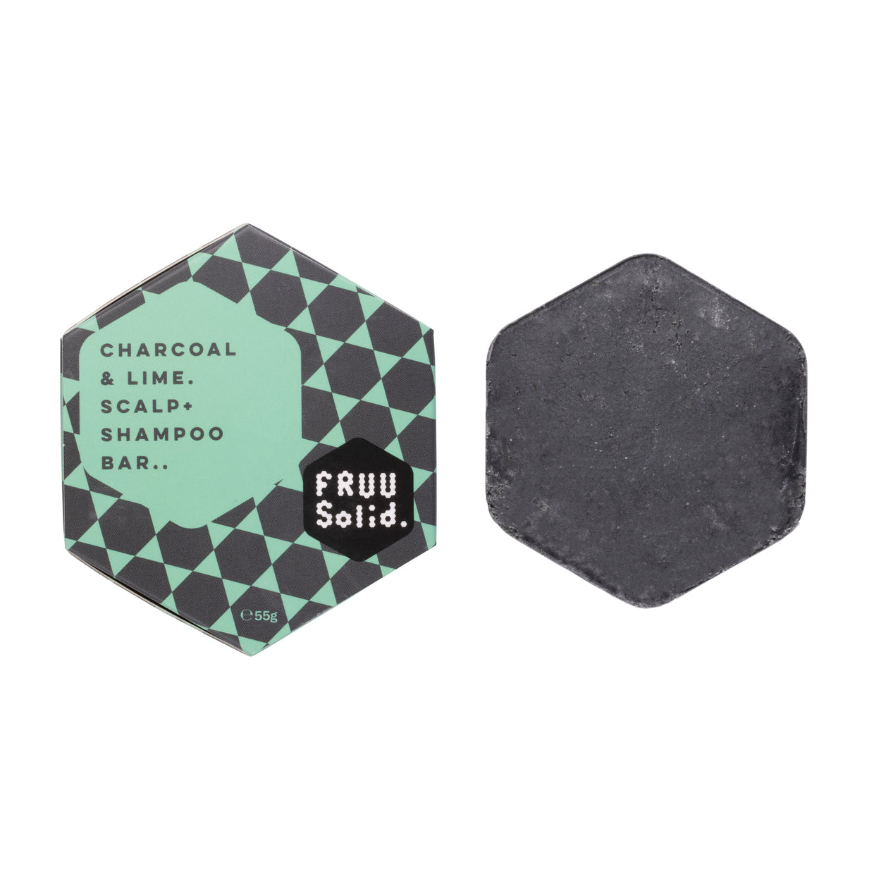 Charcoal & Lime. Scalp + Shampoo Bar..